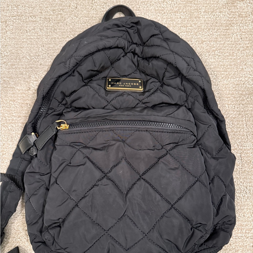 Black Quilted Backpack